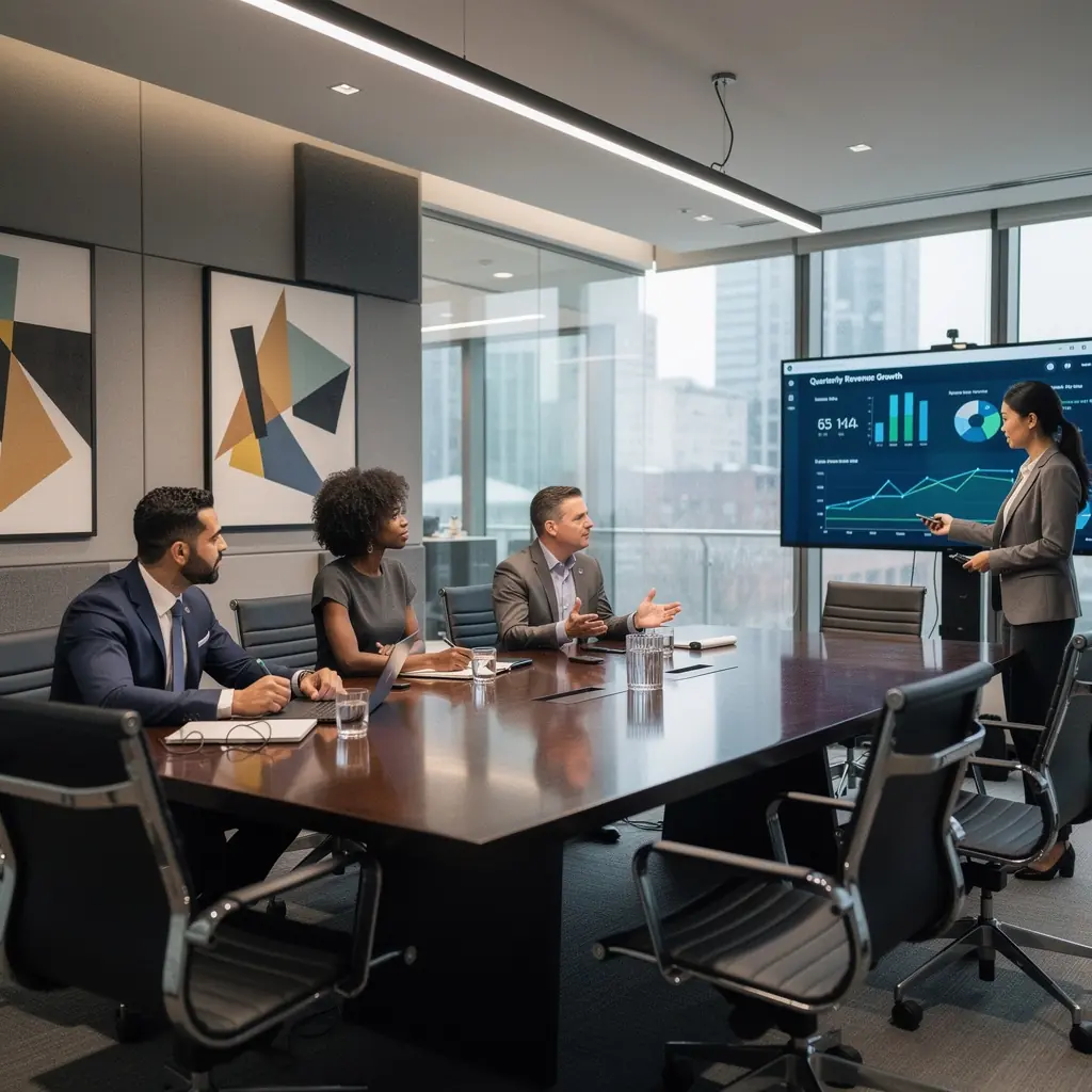 Стол для работы с эргономичным креслом и хорошим освещением