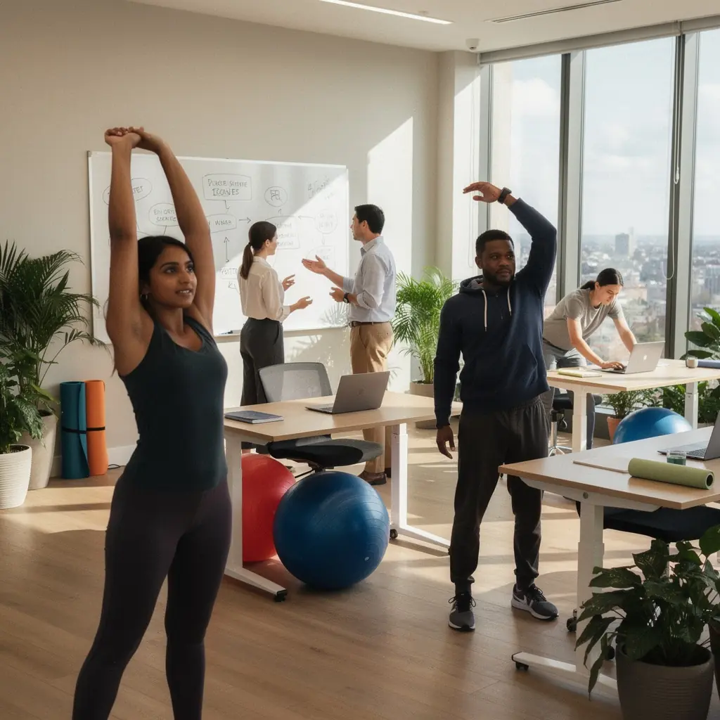 Зона для отдыха с мягкими диванами и уютным освещением для расслабления сотрудников