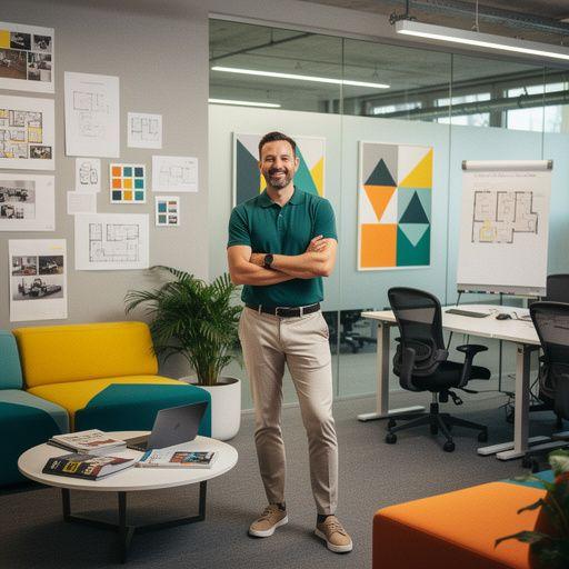 Стильная кухня для сотрудников с местами для отдыха и общения