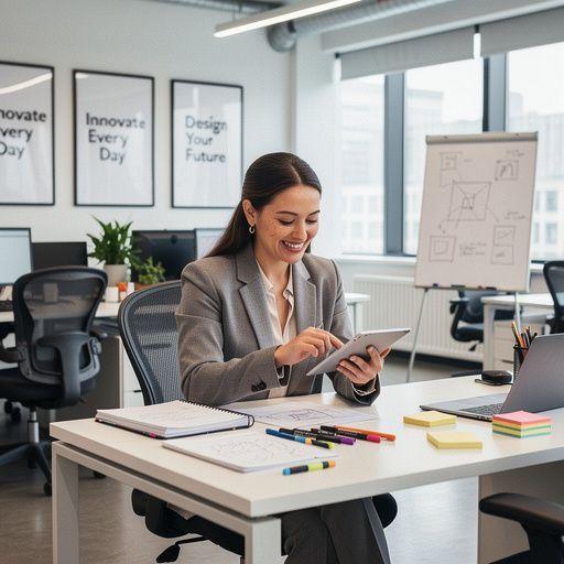 Зона для мозговых штурмов с белыми досками и многофункциональной мебелью